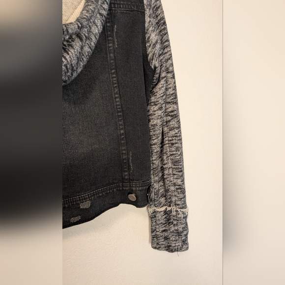Free People Mixed Media Denim Jacket - Picture 6 of 12